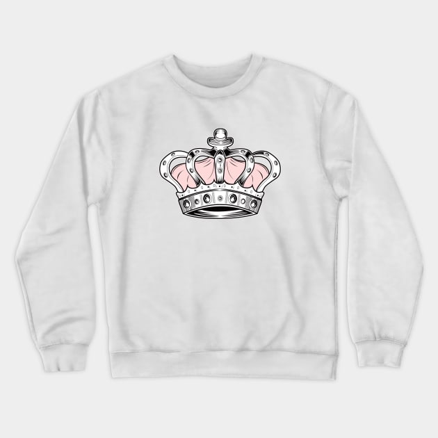 Crown - Pink Crewneck Sweatshirt by adamzworld